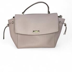 Kate Spade NY Laurel Satchel in Light Beige Saffiano Leather